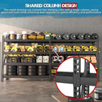 8000LBS 78 "W x 24 "D x 72 "H Garage Shelving, 4-Tier Industrial Iron Shelving Unit Garage Storage Rack for Basement Warehouse, Black
