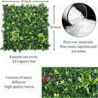Artificial Boxwood Panels: 20"x20" 8P UV-Anti Fake Grass Ivy Privacy Hedge Greenery Backdrop Fence Wall Screen for Garden Fence Covering Privacy, Outdoor Indoor Home Decor