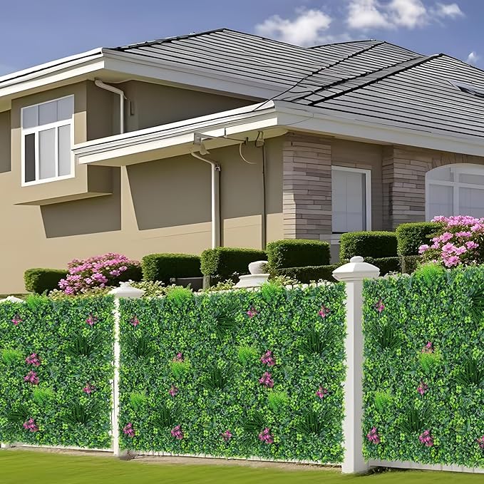 Boxwood Roll Panels, Grass Wall 40"x120"(33.33 SQFT), Grass Backdrop, Privacy Screen, Sun Protected Green Wall Decor for Outdoor, Indoor, Garden, Backyard and Décor