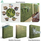 SunnyRoyal 198" Wx54 Hx6 D Artificial Boxwood Hedge Wall for Indoor and Outdoor Lifelike Greenery Privacy Fence for Patio Balcony Office Garden Party