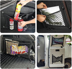 2 Layer Small Cargo Net,Cargo Storage Pocket Net, Mesh Elastic Pouch Organizer with Mounting Screws Hooks for Car,Rv, Trunk,Boats,SUV, Truck(2 Pack,15.8 x 9.8 Inch(40 x25cm)