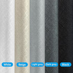 Room Divider Curtains Total Blackout Privacy Curtain Panel Room Thermal Insulated Noise Reduction Curtains for Bedroom Window Living Room Ceiling Track Curtain W 10 ft × H 7 ft White