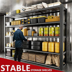 60" W Garage Shelving Heavy Duty Metal Shelving 3030LBS Storage Shelves Adjustable 5 Tier Metal Shelves for Storage Industrial Shelves for Garage, Warehouse, 24." D x 60'' W x 72'' H