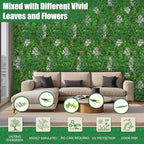 20"x20" Grass Wall Panels, 6PCS Artificial Greenery Backdrop Wall with UV Resistant Leaves, Faux Green Wall Decor for Outdoor Indoor Patio Garden Backyard