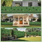 Artificial Boxwood Wall Roll, 40"x120" (33.33 sqft) Grass Wall Panels with Mint Plant Leaves, Greenery Backdrop Privacy Screen with UV Protection, Green Grass Wall for Indoor Outdoor Decor