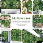 Boshen Artifical Grass Wall Panels 40"x40" Backdrop Boxwood Panels Greenery Backdrop Wall Grass Boxwood Hedge Wall Panels UV Protected Privacy Grass Wall Decor for Party Wedding Garden Indoor Outdoor