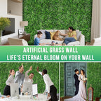 20"x20" Artificial Hedge Grass Wall, 8PCS Boxwood Panels, Greenery Backdrop Panles, UV Protected Privacy Fence Screen, Green Wall Decor for Outdoor Indoor Wedding Décor