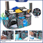 LoDrid Large Professional Cleaning Caddy with Detachable Divider, Supply Organizer with Handle and Shoulder Strap, Cleaning Bags for Housekeepers & Cleaners, Totem