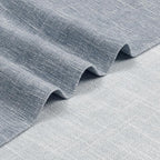 Vision Home Pinch Pleated Blue Semi Sheer Curtains Textured Light Filtering Window Curtains 63 inch for Living Room Bedroom Rayon Blended Chambray Blue Pinch Pleat Drapes with Hooks 2 Panels 40"Wx63"L