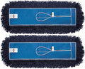 Nine Forty 2-Pack 24-Inch Premium Nylon Dust Mop Replacement Head - Heavy Duty Refill for Industrial, Commercial, and Residential Cleaning - Dry Floor Duster for Hardwood Surfaces - Blue (2-Pack)