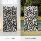Artificial Luxury‌ Flower Wall Backdrop, Gorgeous 3D Silk Floral Backdrop for Wedding, Baby Shower, Party and Home Decor, Quick Assembly/Storage, Eco ＆ Pet Friendly, 2 pcs, Each Panel 2 * 8 ft.