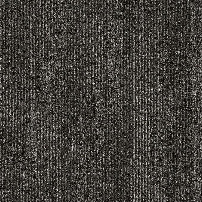 Mohawk Elite 24" x 24" Berber (Loop pile), 0.08" Pile Height, Carpet Tile, Nylon Fiber, Ebony Color, (1 Tile)