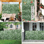 SunnyRoyal 4 Pcs 6' x 8' Artificial Fence Ivy Privacy Screen Greenery Wall with Mesh Back Ivy Leaf Fence Screen Decoration for Patio Outdoor Garden Yard Garden