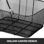 Mophorn 12PCS Shopping Baskets with Handles, Black Metal Shopping Basket, Portable Wire Shopping Basket, Black Wire Mesh shopping Basket Set for Stores Shopping