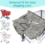 Shopping Cart Cover for Baby,2-in-1 High Chair Cover with Portable Cloth Bag,Cart Seat Pad for Babies Grocery Cushion Cover Restaurant,Suitable for All Supermarkets