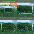 Nigh Coated Rebar Trampoline Wind Stakes Set of 12 Safety Ground Anchors Stakes Extra Heavy Duty Metal Landscape Staples 10 Inches Long (Black)
