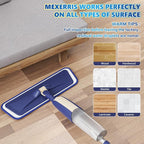 Spray Mops for Hardwood Floor Cleaning - MEXERRIS Wet Mops Dry Dust Mop with 3 Washable Mopping Pads- Flat Mop with Sprayer Home Commercial Mops for Wood Laminate Tile Vinyl Cement Concrete