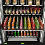 KoolMore Snack Vending Machine with 21.5 in. Touch Display, 66 Slots and Elevator-Lift Dispensing, Refrigerated, Bill Acceptor & Credit Card Reader with Connectivity in Black