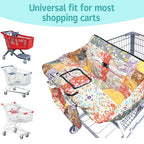 Shopping Cart Cover for Baby,2-in-1 High Chair Cover with Portable Cloth Bag,Cart Seat Pad for Babies Grocery Cushion Cover Restaurant,Suitable for All Supermarkets