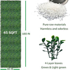 Artificial Ivy Privacy Fence Wall Screen: 40X160 in(45 sqft) UV-Anti Faux Boxwood Roll Panels Greenery Backdrop Ivy Vine Leaf Hedges Fence Panels for Indoor Outdoor Green Wall Decor