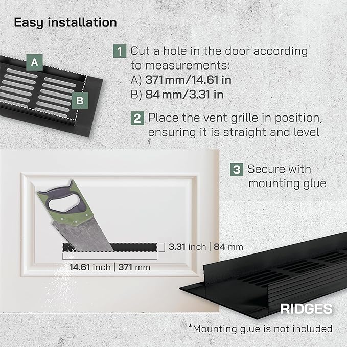 Vent Systems 15.75 x 3.94 (Outer Size) Air Supply Ventilation Grille - Brown Aluminum Rectangle Intake/Exhaust Door Vent Deflector - HVAC for Home Improvement Floor, Wall Duct Cover