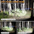 XINXI Rechargeable Spotlight 1,000,000 Lumens with COB Floodlight, IP67 Waterproof Spotlight Flashlight, Long Runtime Handheld Spot Light with Red Filter,Outdoor Spot Light for Hunting,Fishing(Yellow)