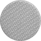 HomePop Upholstered Round Storage Ottoman Home Décor|Upholstered Round Foot Rest Ottoman - Light Grey Print Large
