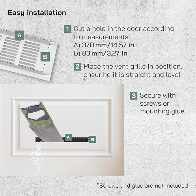 Vent Systems 15.75 x 3.94 (Outer Size) Air Supply Ventilation Grille - Pack of 2 - White Aluminum Rectangle Intake/Exhaust Door Vent Deflector - HVAC for Home Improvement Floor, Wall Duct Cover