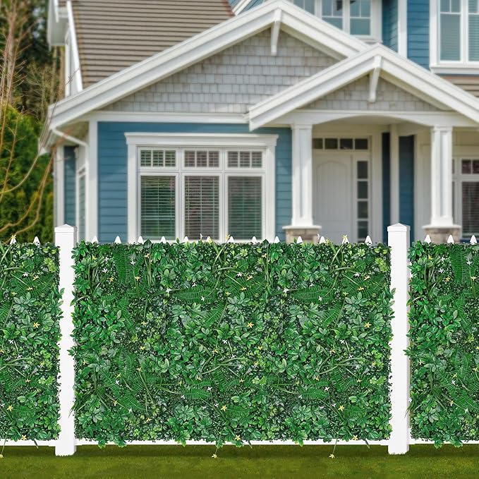 40"x120"(33.33 SQFT) Grass Wall, Artificial Boxwood Panels, Privacy Hedge Fence Screen with UV Protection, Greenery Backdrop for Indoor Home Wedding Decor and Outdoor Garden Backyard
