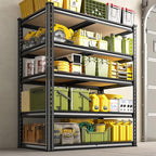 Garage Shelves, 72.1" H Garage Storage Shelves, 5 Tier Adjustable Shelving Units for Storage, Basement, Warehouse, Pantry, Kitchen, 35.5" W x 15.7" D x 72.1" H, Black, 2 Pack