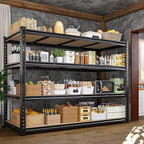 59.8"W Metal Shelving 59.8"H Storage Shelves 2200LBS Garage Shelving Adjustable Metal Shelves Heavy Duty 4 Tier Pantry Shelf for Basement Warehouse Pantry Supermarket 59.8"W x 24"D x 59.8"H