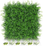 20"x20" 12pcs Grass Wall Panels, Artificial Fern Grass Backdrop with UV Protection, Fake Greenery Plant Boxwood Panels, Green Wall Decor for Outdoor Indoor Patio Garden Backyard