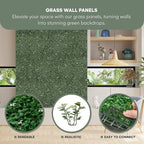 flybold Artificial Boxwood Hedge Panels - Grass Wall Backdrop Decor Indoor and Outdoors - Greenery Wall, Faux,Fake Grass Wall - Decorative Hedge, Garden Fence Panels - 20x20 inch - Pack of 6