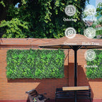 Artificial Greenery Wall Panels: 20''x 20'' 8P UV-Anti Faux Greennery Grass Wall Privacy Backdrop Fence Screen for Garden Fence Covering Privacy, Outdoor Indoor Home Decor