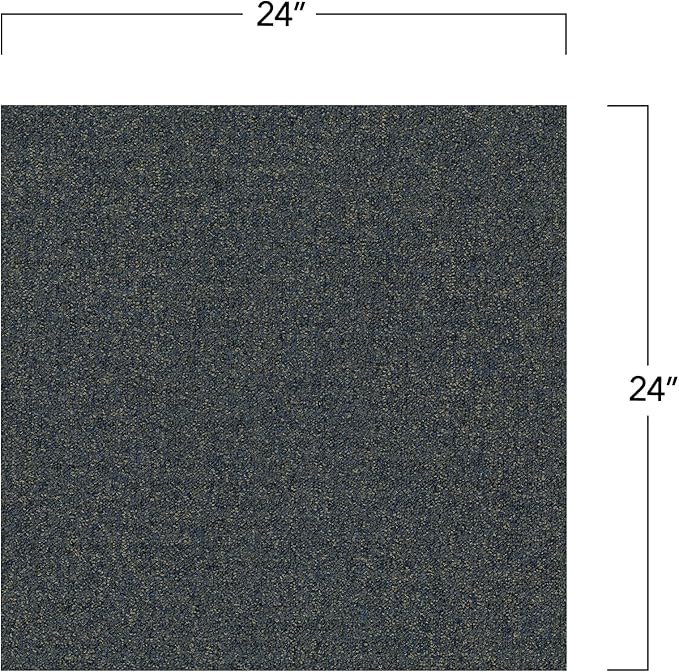Mohawk Advance 24" x 24" Berber (Loop pile), 0.11" Pile Height, Carpet Tile, Nylon Fiber, Azure Color, (24 Tiles), (96 sqft/carton)
