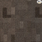Mohawk Basics 24" x 24" Berber (Loop pile), 0.09" Pile Height, Carpet Tile, PET Fiber, Coffee Color, (24 Tiles), (96 sqft/carton)