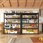 REIBII Garage Shelving Heavy Duty 2500LBS Storage Shelves 40" W Garage Shelves Heavy Duty Shelving Metal Shelves for Warehouse, Basement, Pantry, 40" W x 17.7" D x 72.2" H