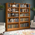 Bush Furniture Universal Tall 5 Shelf Bookcase in Natural Cherry, Vertical Storage and Display Bookshelf for Home Office or Living Room Organization