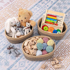 CubesLand Small Cube Shelf Closet Storage Baskets Bins Set 2,Woven Basket for Organizing/Storage, Long-lasting &Skin-friendly Storage Basket Bin,Stylish Room Decor Basket,Camel/Mixed Black Rope Basket