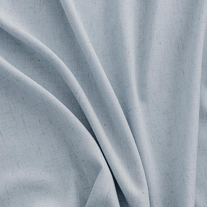 MIULEE Non-See-Through Privacy Linen Curtains 2 Panels, Chambray Blue Light Filtering Window Curtains Farn House Textured Back Tab Semi Sheer Drapes for Bedroom Living Room 108 Inches Long Light Blue