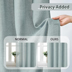 Light Blue Linen Pinch Pleat Curtains 105 Inches Long 50 Wide Per Panel Pleated Semi Sheer Textured Drapes Hooks Back Tab Coastal Modern Light Filtering Curtain 2 Panels Set