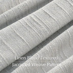 NICETOWN Waffle Weave Linen Grey 108 inch Curtains, Privacy Farmhouse Drapes Light Filtering Window Treatments for Living Room, W52 x L108, 2 Panels