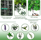 Artificial Greenery Wall Panels: 20''x 20'' 4P UV-Anti Faux Greennery Grass Wall Privacy Backdrop Fence Screen for Garden Fence Covering Privacy, Outdoor Indoor Home Decor