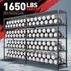 REIBII 73''W Storage Shelves Load 1650 LBS Metal Shelving 5-Tier Adjustable Heavy Duty Metal Shelves Wire Shelving Unit for Wire Shelf for Industrial Garage Pantry Kitchen,17.7"D x 73"W x 71"H, 2PCS