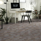 Mohawk Elite 12" x 36" Heathered Loop Glue Down or Floating Installation Carpet Tiles with Cushioned Backing in Color Berkeley Hills