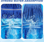 Nuogo 10 Pcs Commercial Mop Head Replacement Floor Cleaning Wet Heavy Duty Commercial Mop Refills General Cleaning(27.6 Inch,Blue)