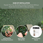 flybold Artificial Boxwood Hedge Panels - Grass Wall Backdrop Decor Indoor and Outdoors - Greenery Wall, Faux,Fake Grass Wall - Decorative Hedge, Garden Fence Panels - 20x20 inch - Pack of 6