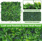 Artificial Grass Wall Panels, 20"x20" 6pcs Hedge Grass Backdrop, UV-Anti Fake Greenery Plant Boxwood Panels, Green Wall Decor for Outdoor Indoor Patio Garden Backyard