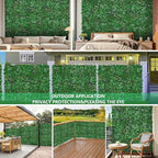 40"x120"(33.33 SQFT) Grass Wall, Artificial Boxwood Panels, Privacy Hedge Fence Screen with UV Protection, Greenery Backdrop for Indoor Home Wedding Decor and Outdoor Garden Backyard