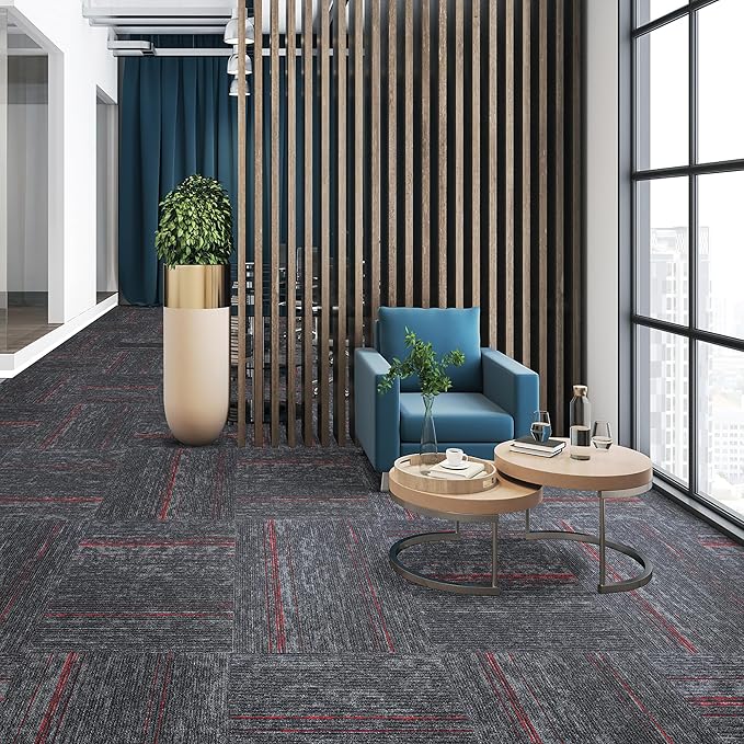 Mohawk Elite 8" x 8" Carpet Tile Sample with Premium Nylon and EcoFlex One Cushion in Ruby Edge